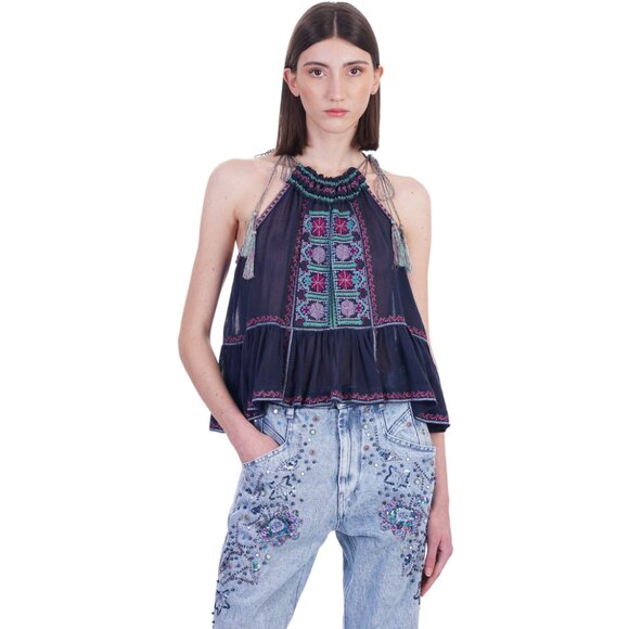 Isabel Marant "Cornelia" Top in Midnight, size 34. Fits XS-M?? - Picture 1 of 10